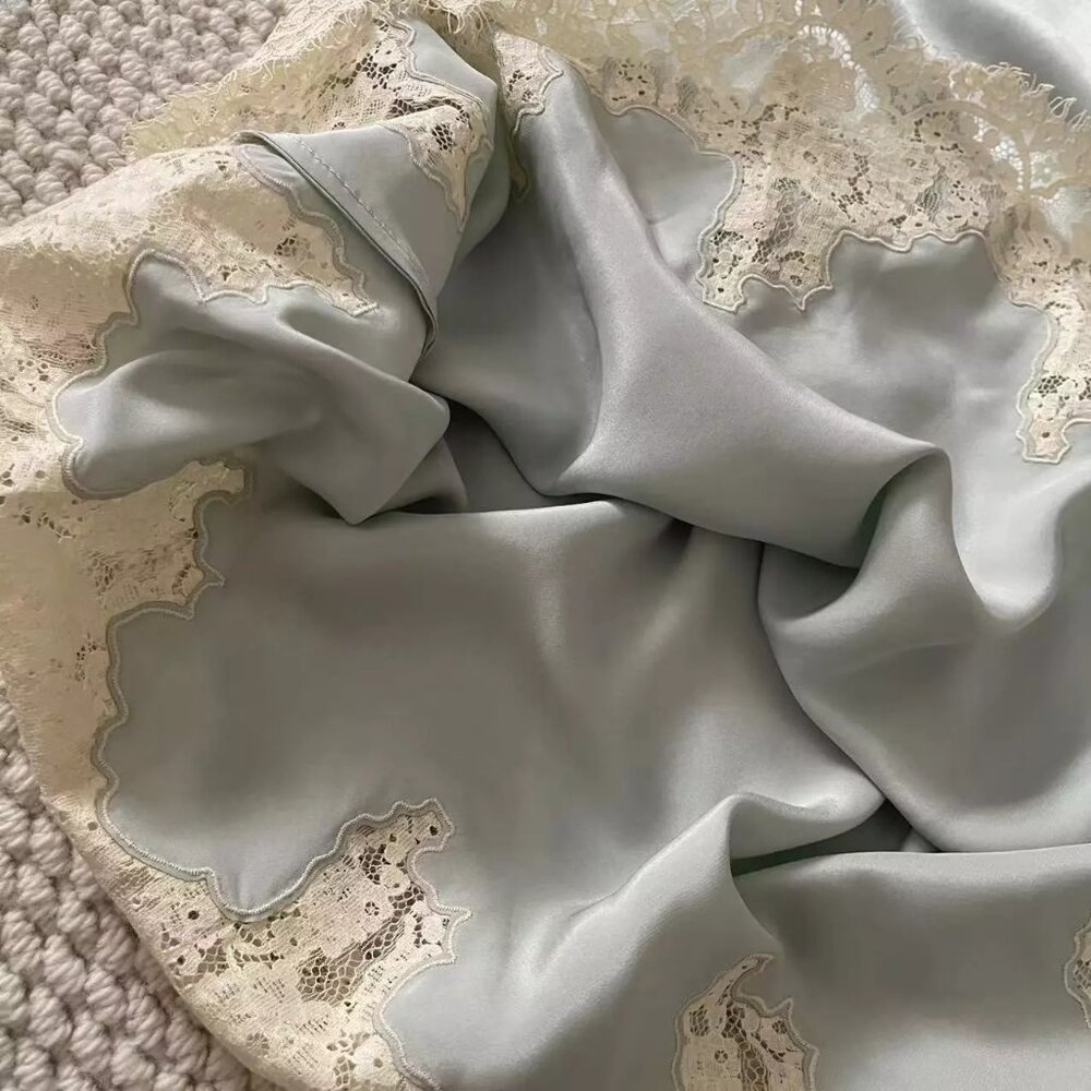 Doen Ladies Lace Midi Silks A-line Skirt - Picture 12 of 14